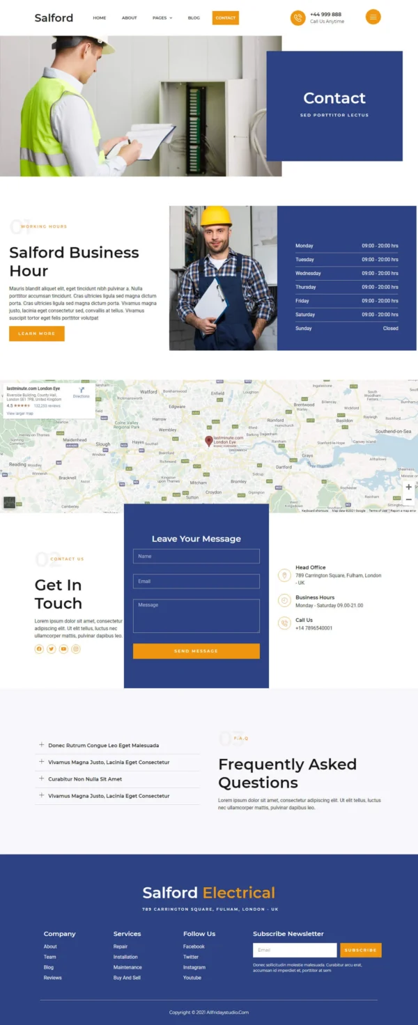 Salford - Electrical & Electrician Service Company Website Design Package - Image 8