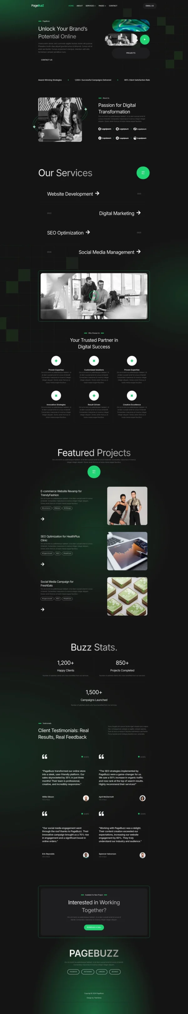 PageBuzz - Digital Agency Website Design Package