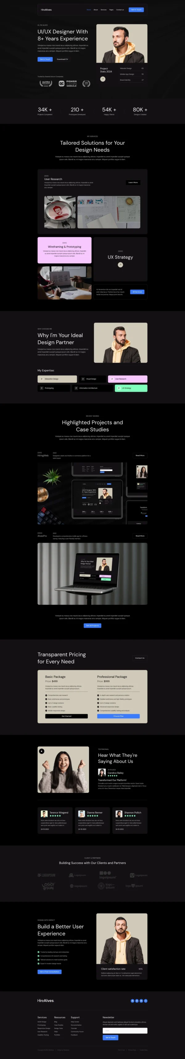 HireAlves - CV & Portfolio Website Design Packages