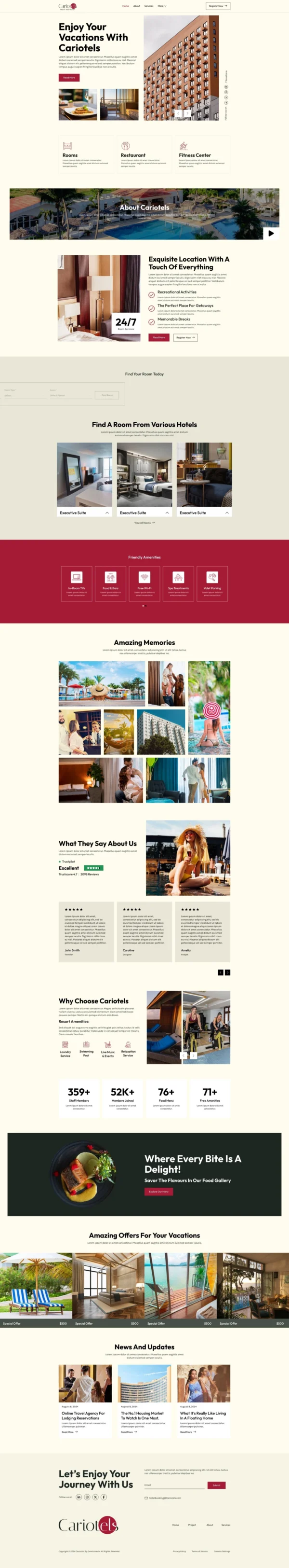 Cariotels – Luxury Hotel & Resort Website Design Package