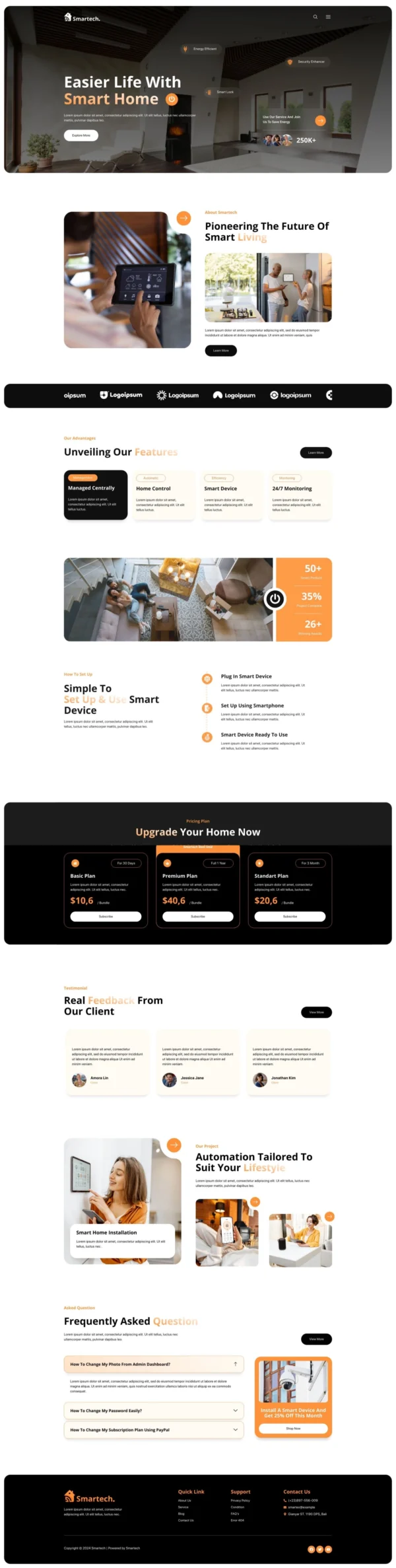 Smartech - Smart Home Installation Website Design Package