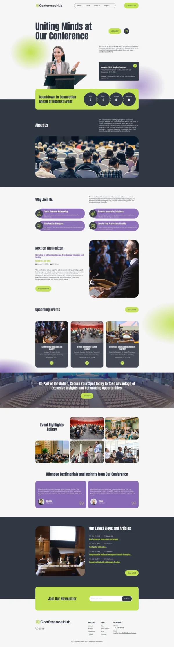 ConferenceHub - Professional Event Website Design Package