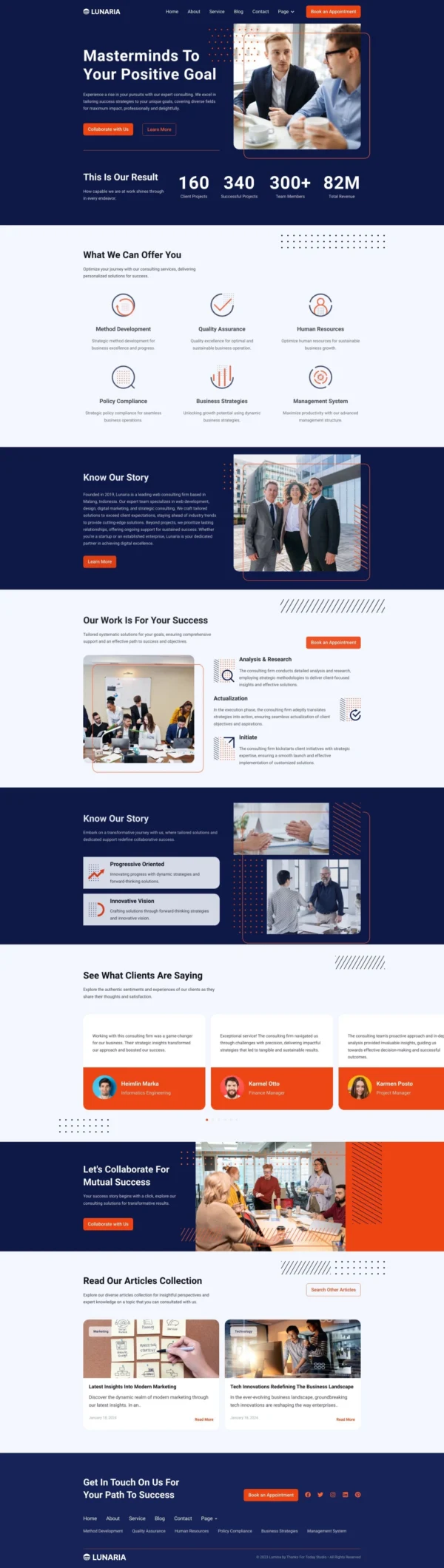 Lunaria - Multipurpose Business Website Design Package