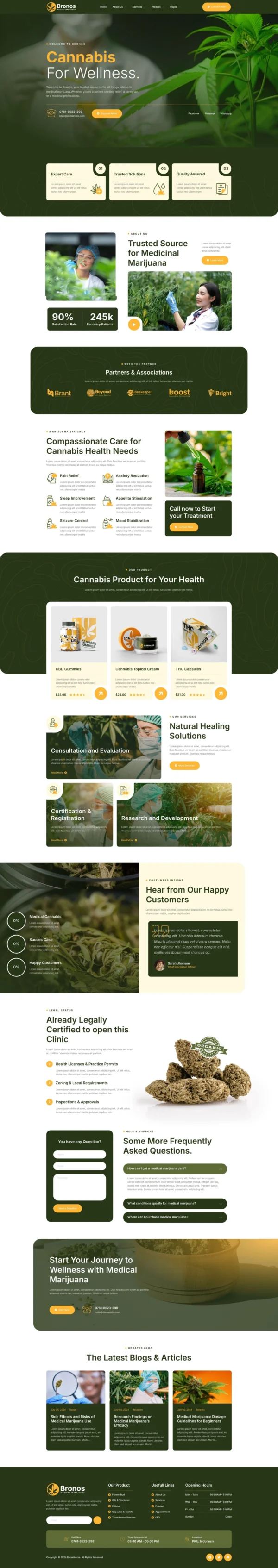 Bronos - Medical Marijuana Website Design Package