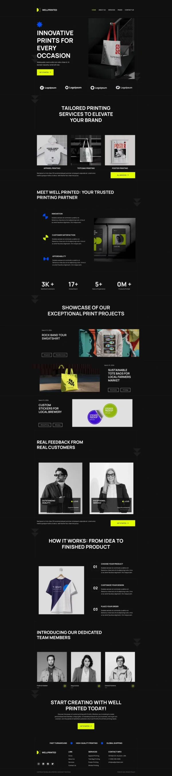 WellPrinted - Print Service Website Design Package