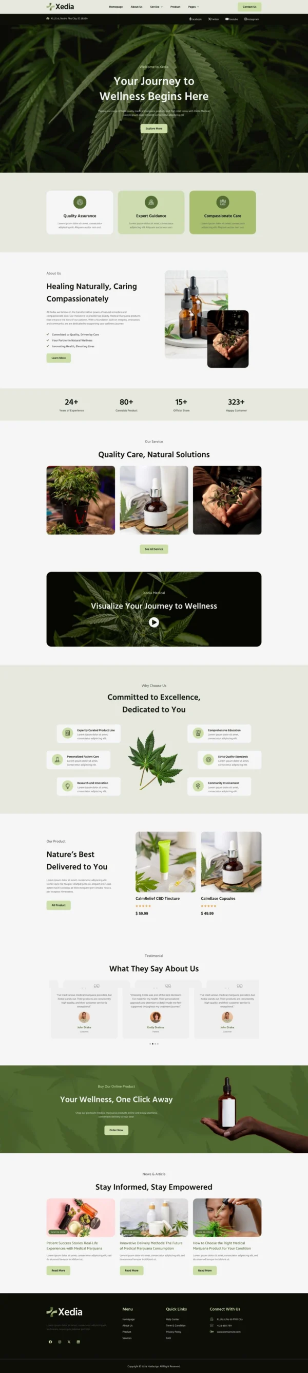 Xedia - Medical Marijuana Website Design Package