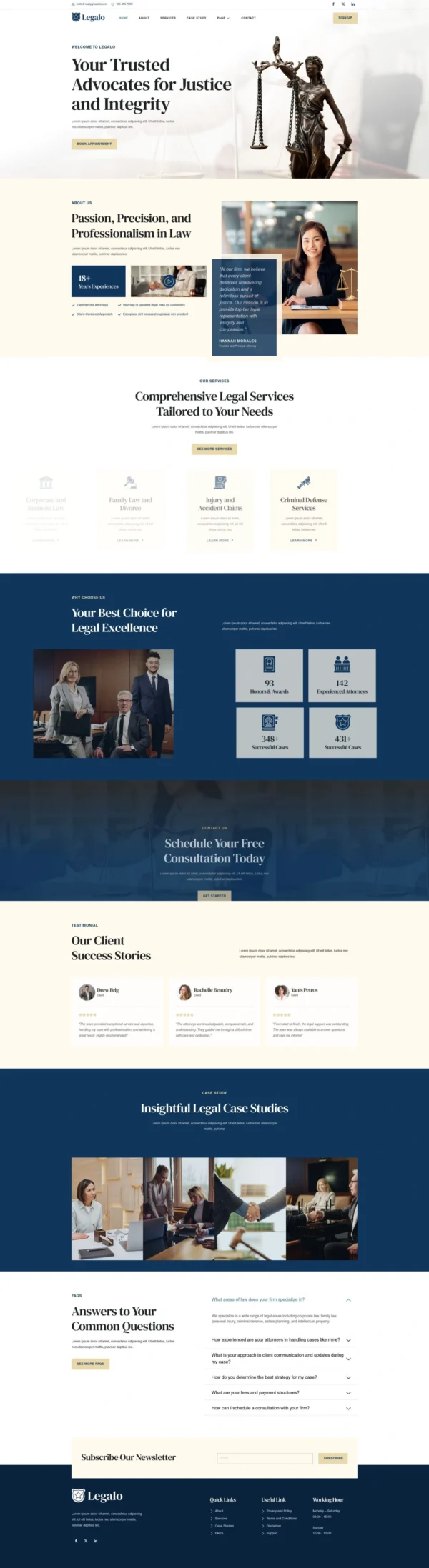 Legalo - Lawyer Attorney and Law Firm Website Design Package