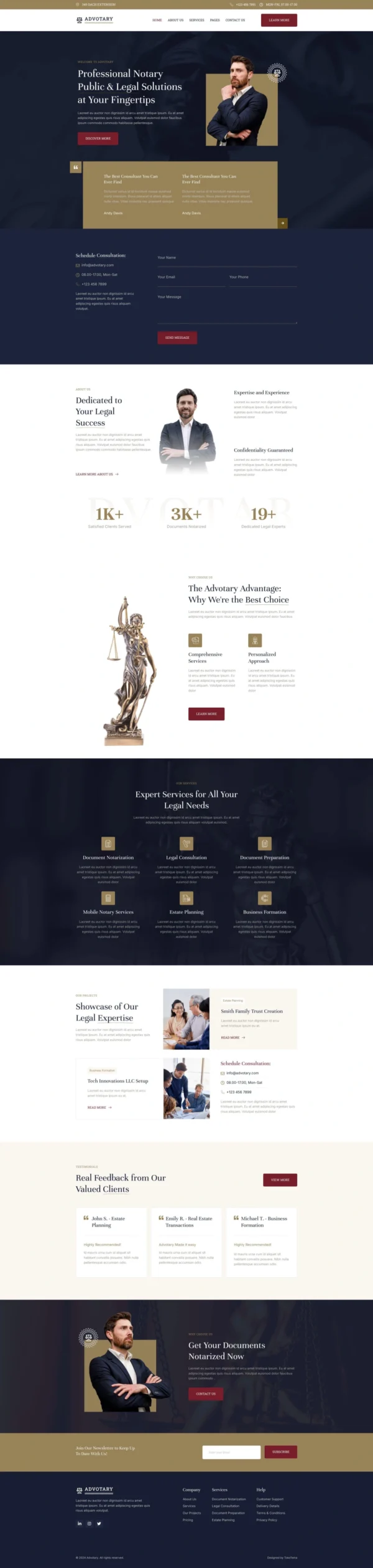 Advotary - Notary Public & Legal Services Website Design Package