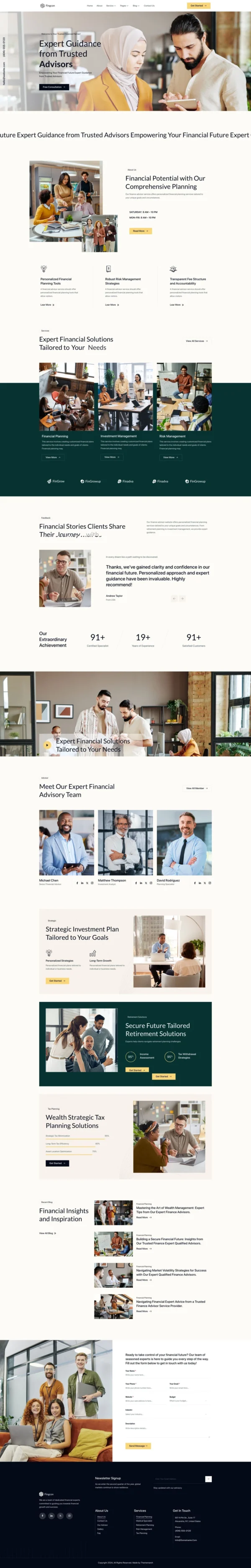 Fingcon - Finance Advisory Website Design Package