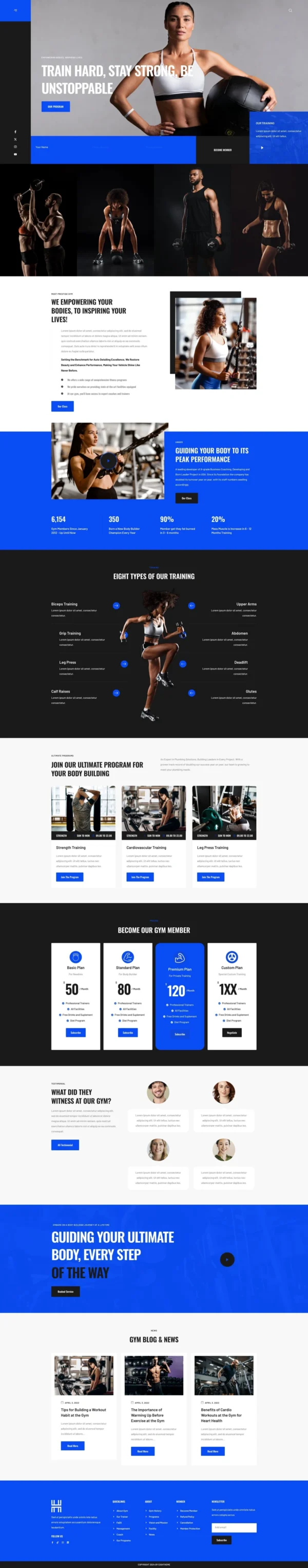 Hercules - Fitness & Gym Website Design Package