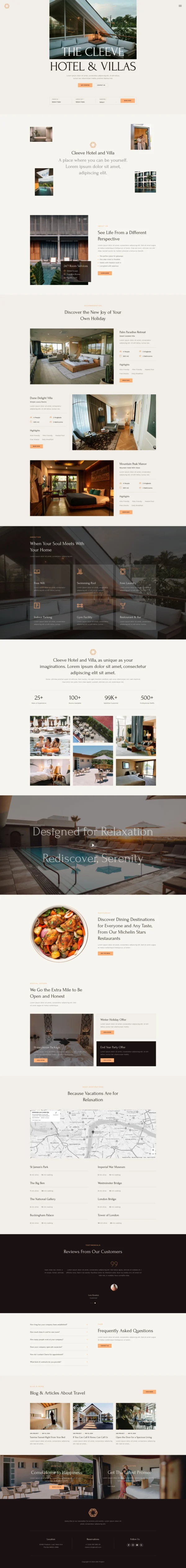 Cleeve - Hotel and Resort Booking Website Design Package