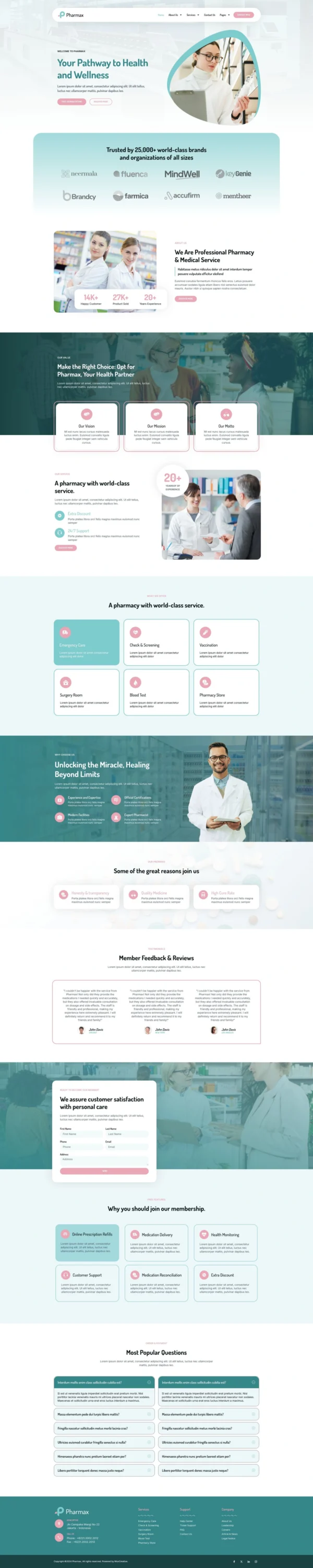 Pharmax - Pharmacy & Medical Website Design Package