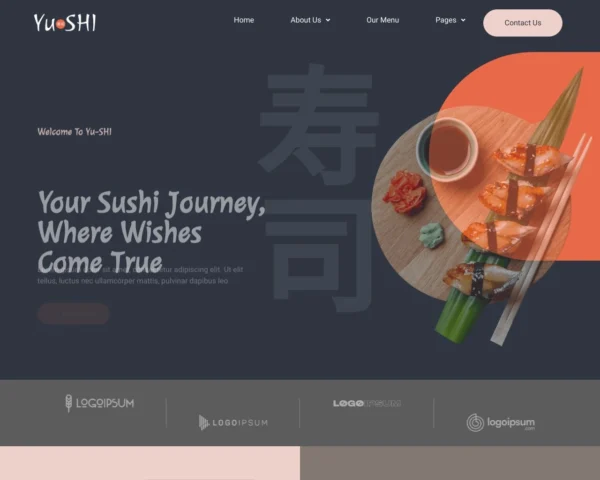 Yushi - Sushi Food Website Design Package