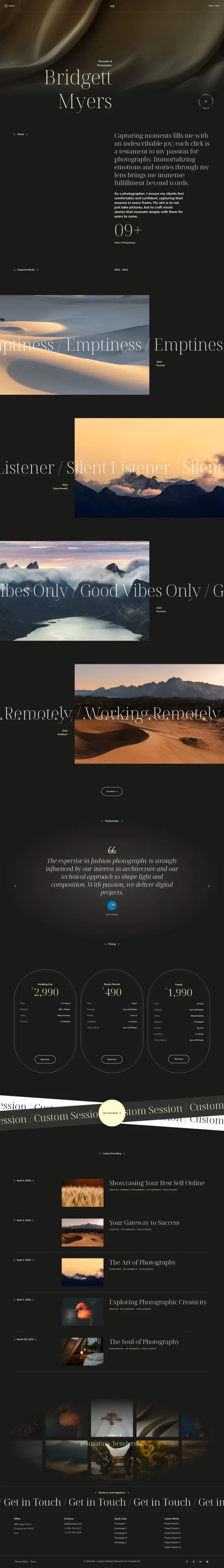 Asli – Creative Portfolio Website Design Package
