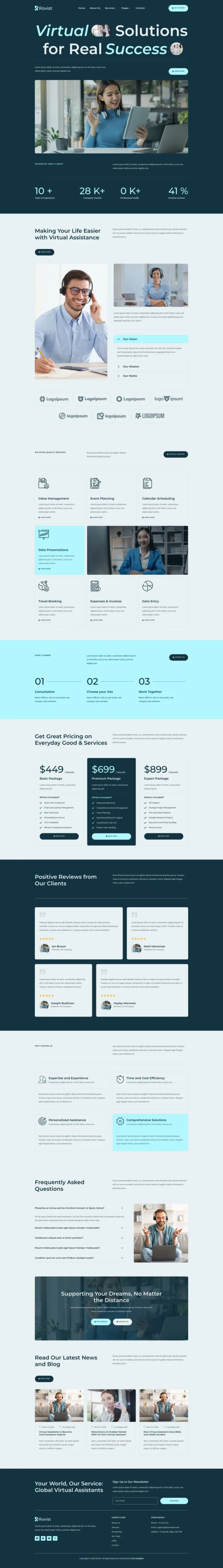 Rovist - Virtual Assistant Service Website Design Package