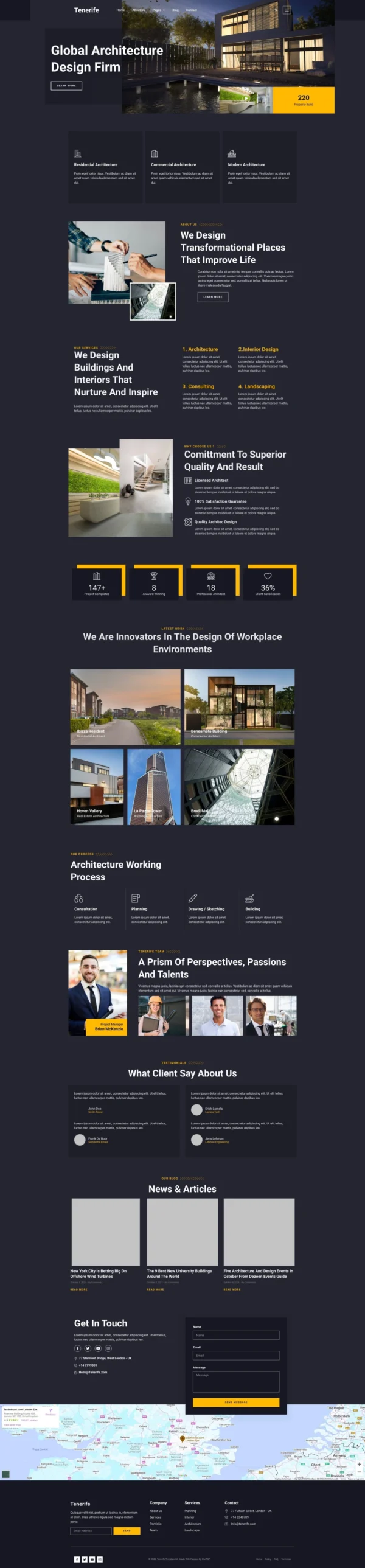 Tenerife - Architecture Agency Website Design Package