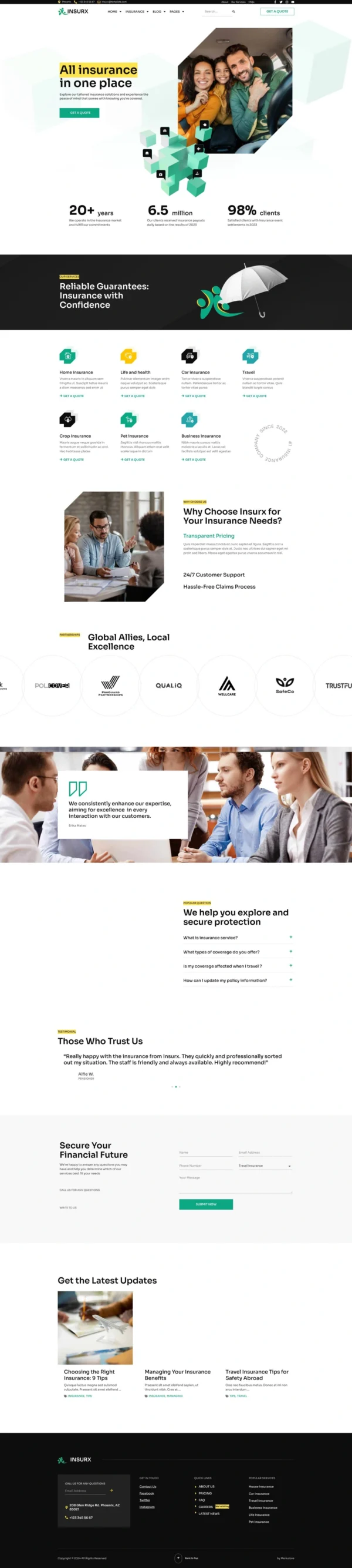 Insurx – Insurance Agency Website Design Package