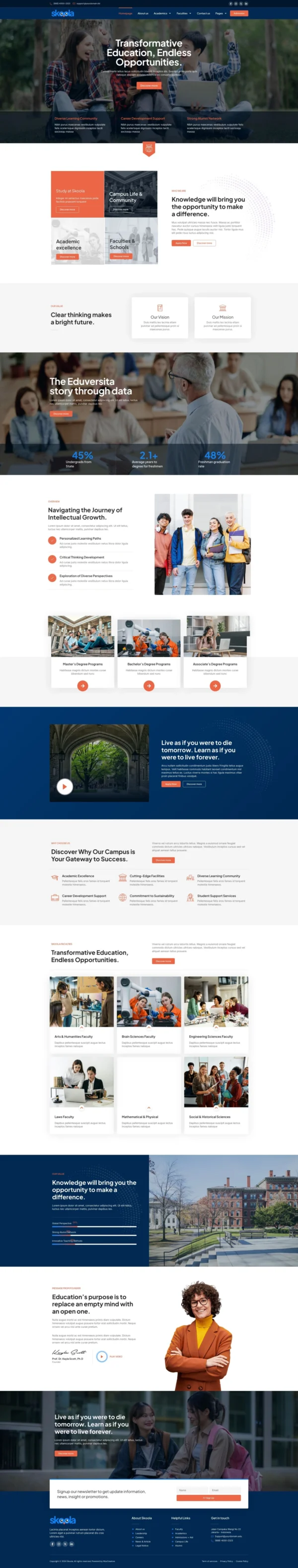 Skoola - University & School Website Design Package