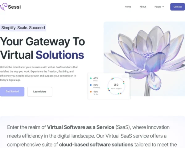 Sessi - Saas & Virtual Agency Website Design Package