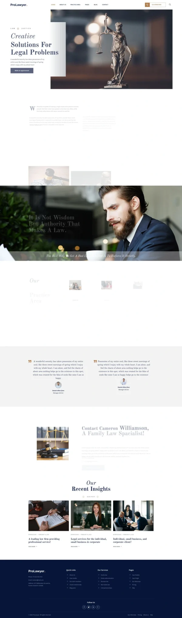 Prolawyer - Lawyer and Law Firm Elementor Kit