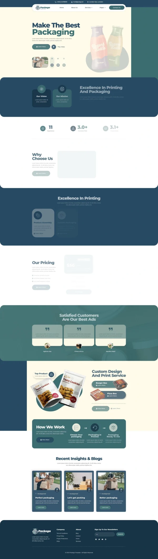 Packega - Packaging Company Website Design Package