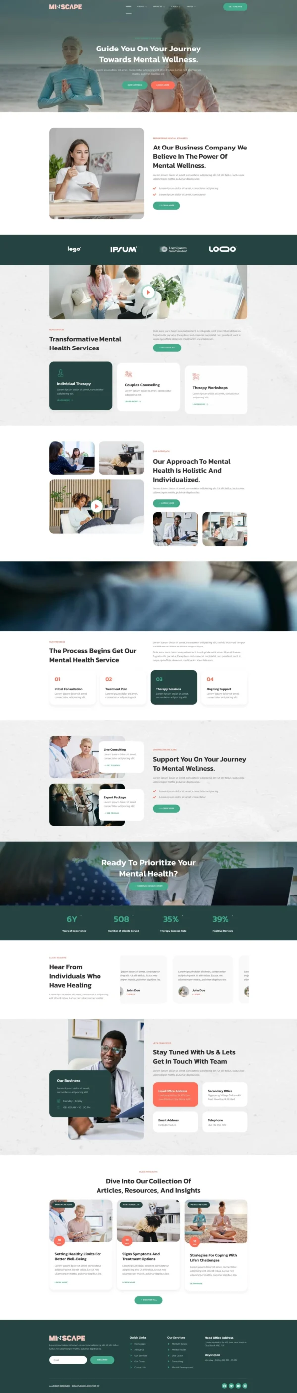 Mindscape - Mental Health Consulting Website Design Package