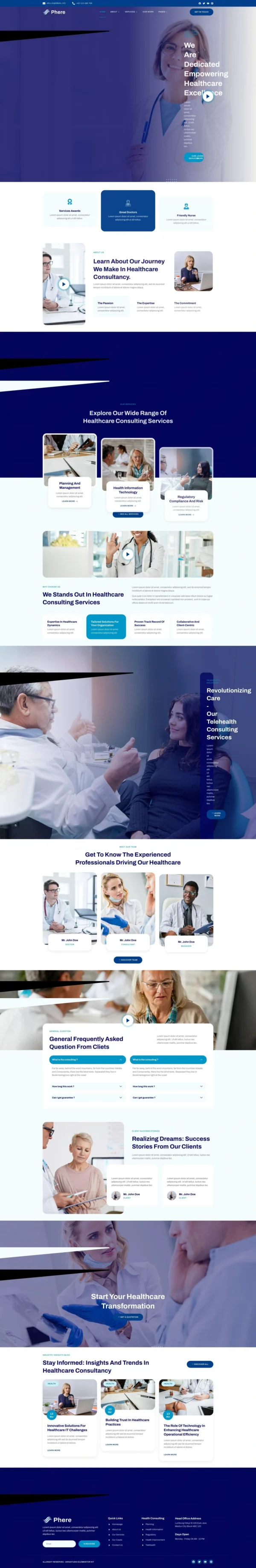 Sphere - Healthcare Consulting Website Design Package