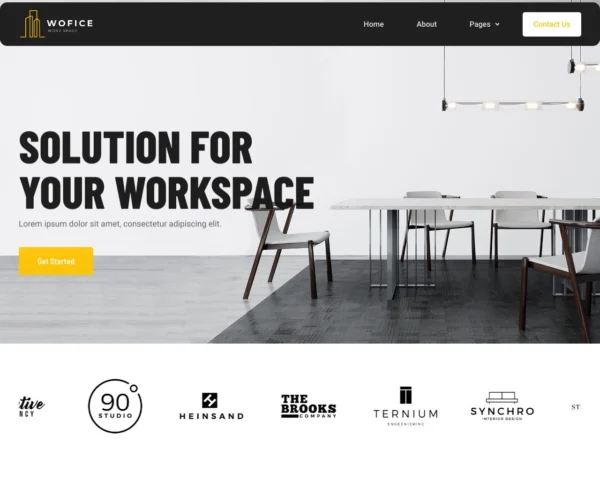 Wofice - Workspace & Office Website Design Package