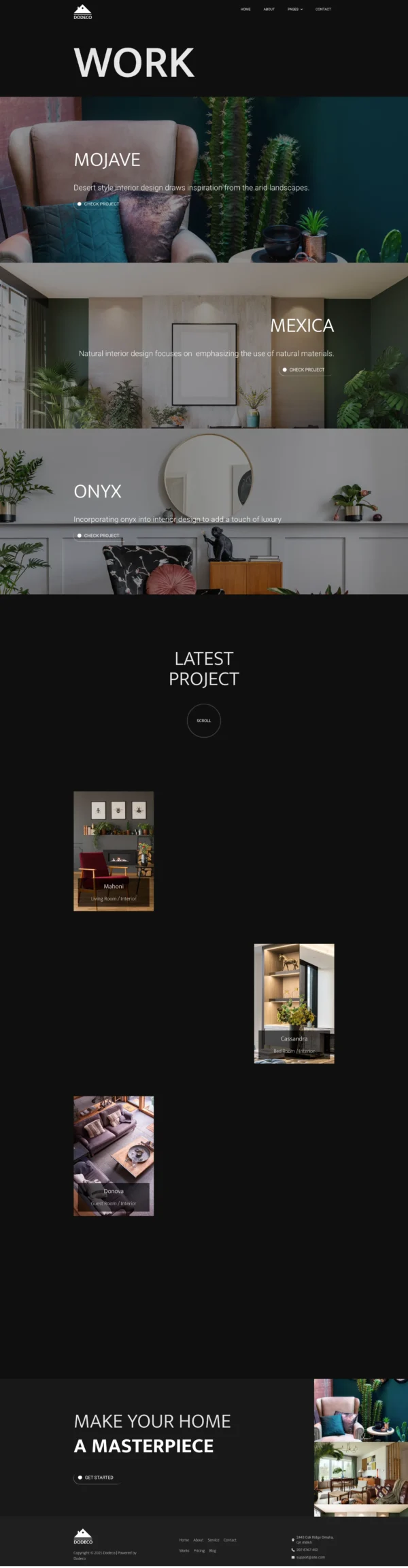 Dodeco - Interior Designer Website Design Package