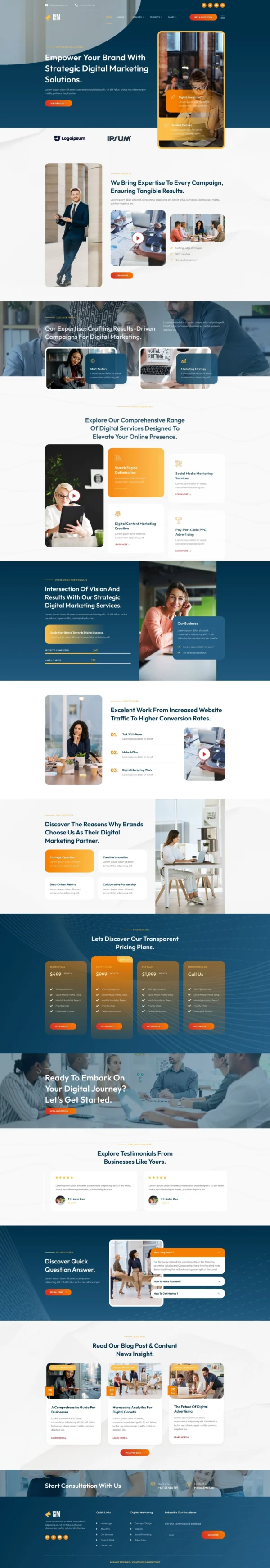 Inem - Digital Marketing Specialist Website Design Package