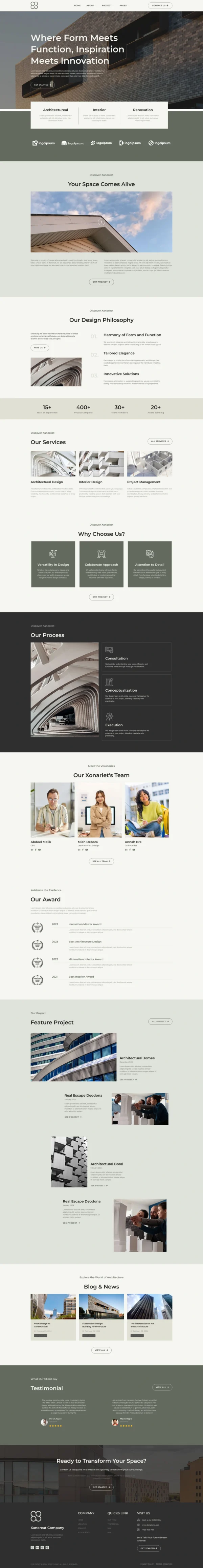 Xanoreat - Architecture Website Design Package
