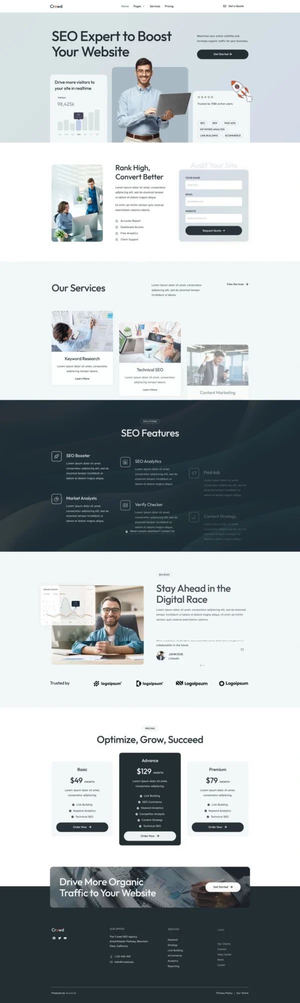 Crowd - SEO & Digital Marketing Agency Website Design Package