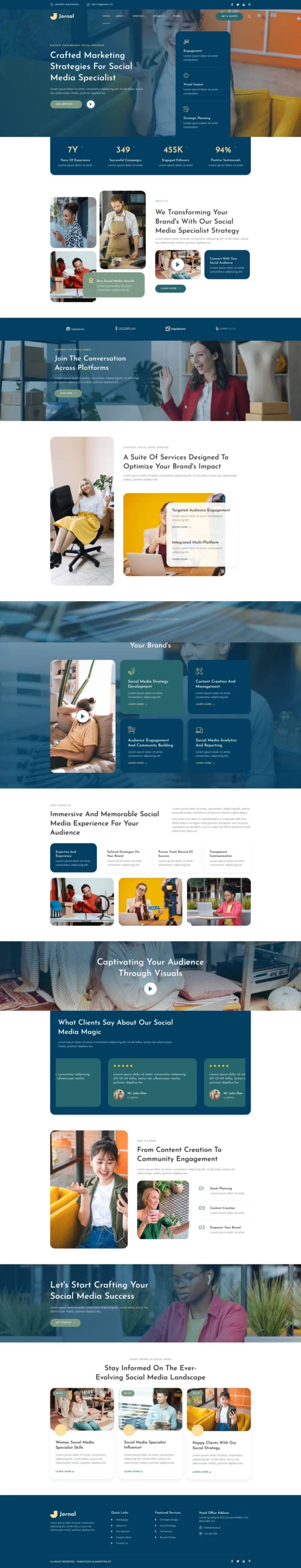 Jornal - Social Media Specialist Website Design Package