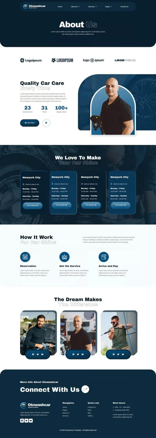 Otowashcar - Car Washing Website Design Package - Image 6