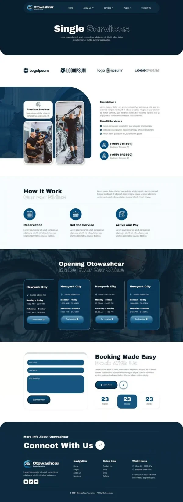 Otowashcar - Car Washing Website Design Package - Image 5