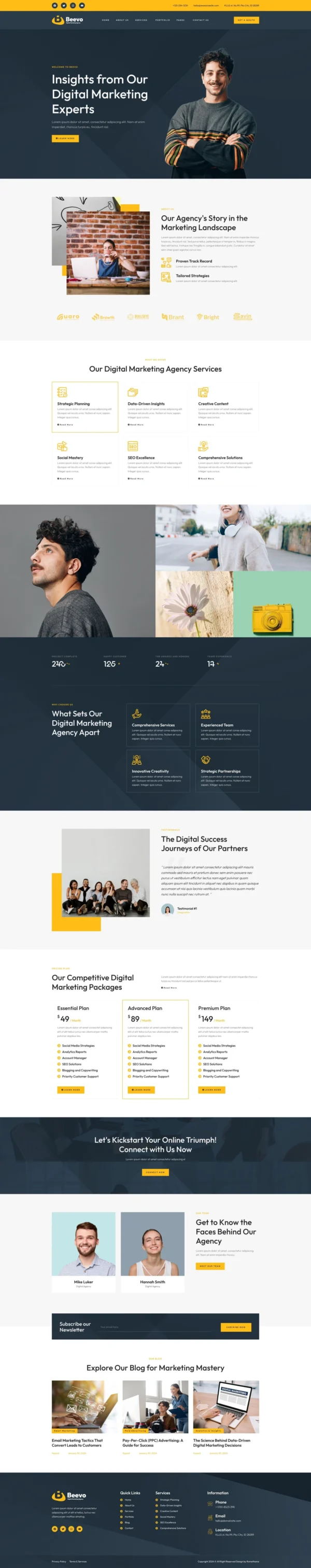 Beevo - Digital Marketing Agency Website Design Package