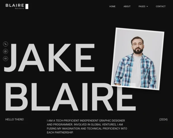 Blaire - Personal Portfolio Website Design Package