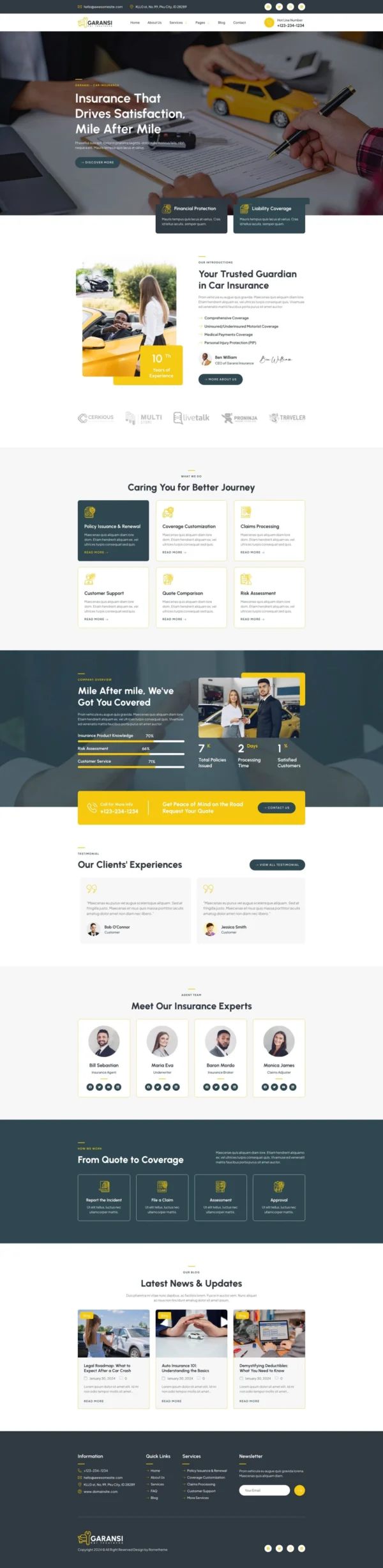 Garansi - Car Insurance Website Design Package