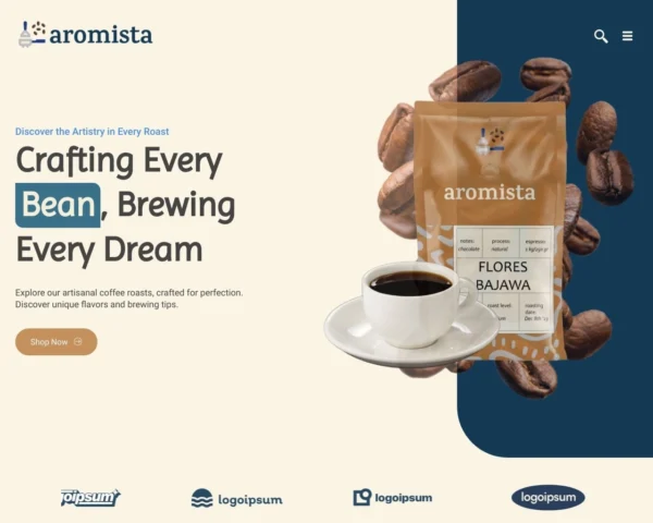 Aromista - Coffee Roasters Website Design Package