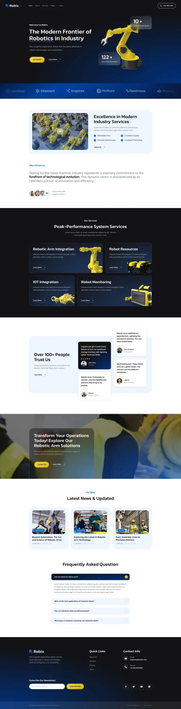 Robix – Industrial Robotic & Automation Solution Website Design Package