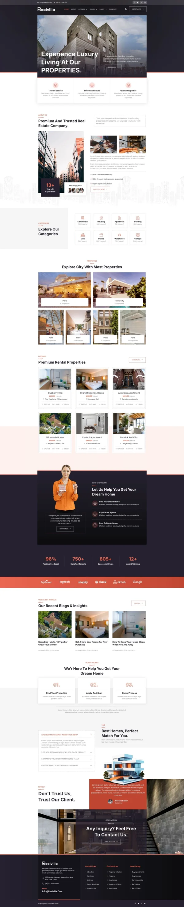 Realvilla - Real Estate Website Design Package