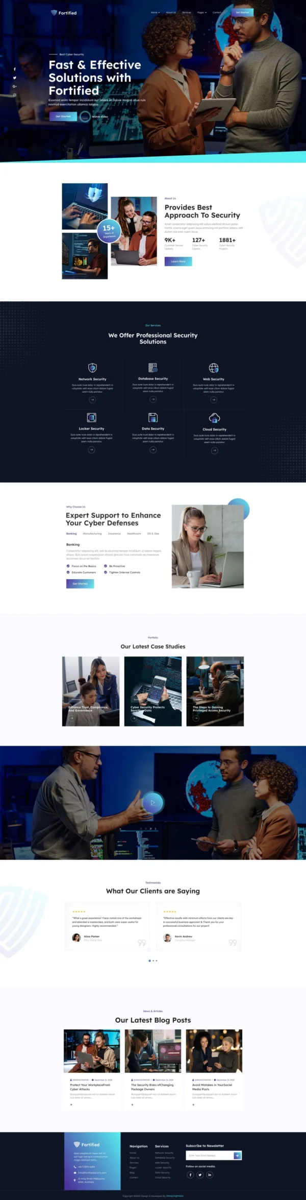 Fortified - Cyber Security Services Website Design Package