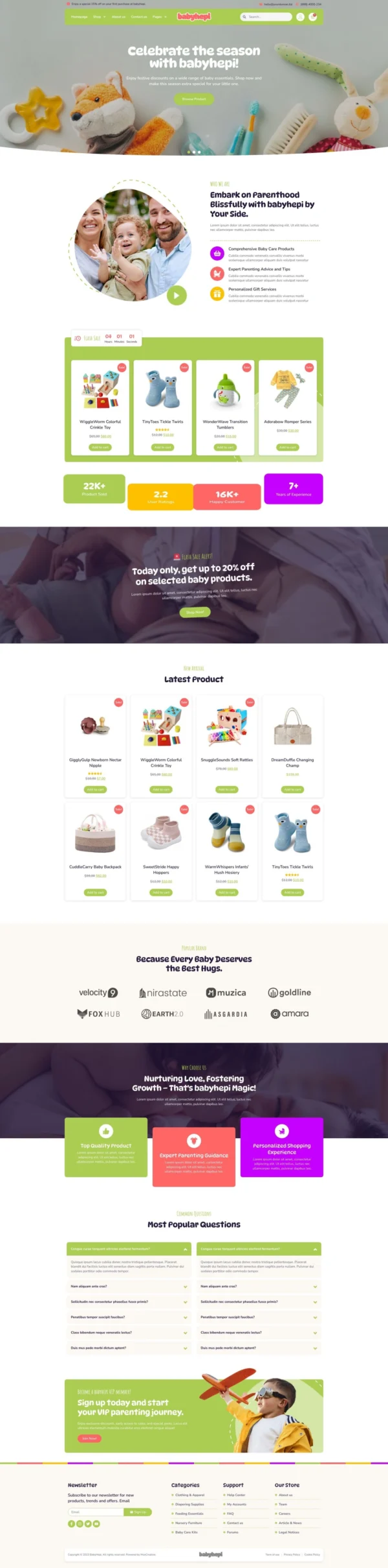 BabyHepi - Kids Store & Baby Shop Website Design Package