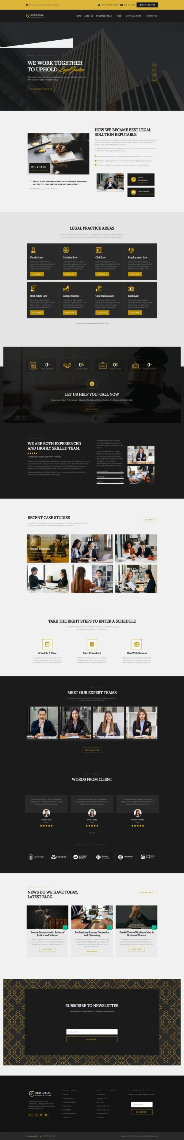 Zed Legal - Professional Attorney & Law Firm Website Design Package