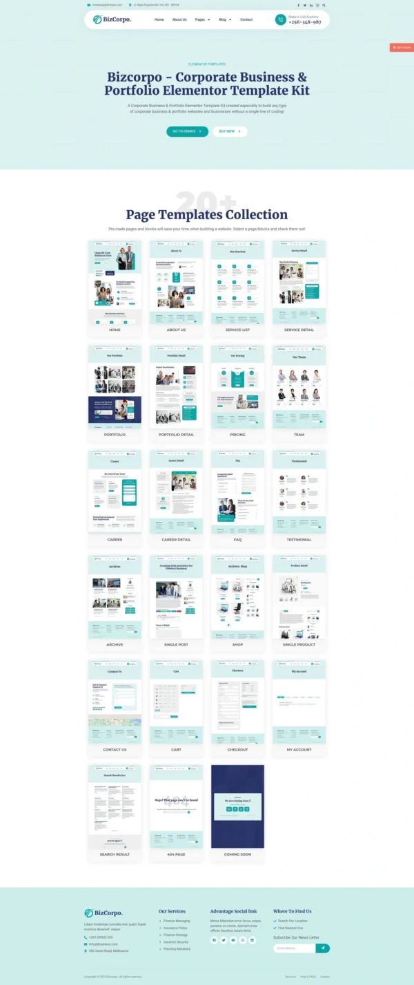 Bizcorpo - Corporate Business & Portfolio Website Design Package