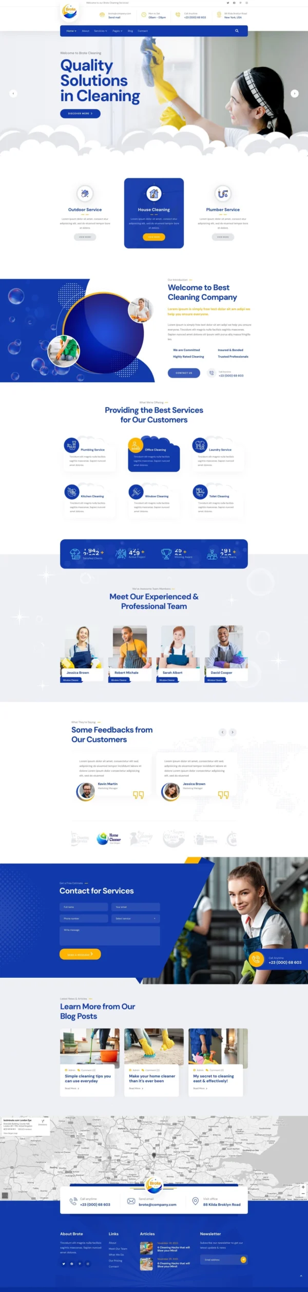 Brote - Cleaning Services Website Design Package