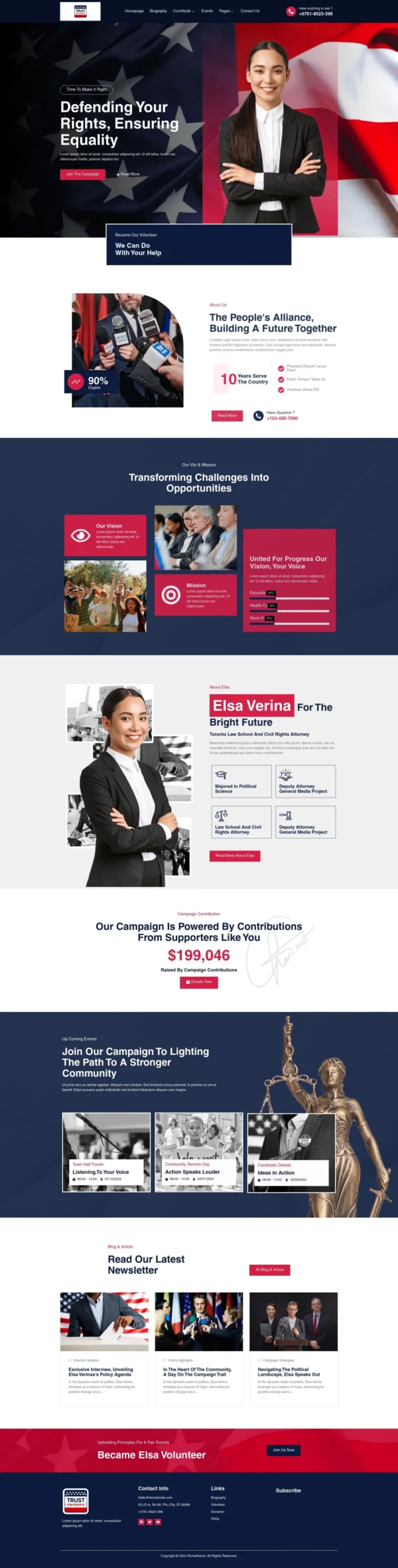 Trust - Political Candidate Leader Website Design Package