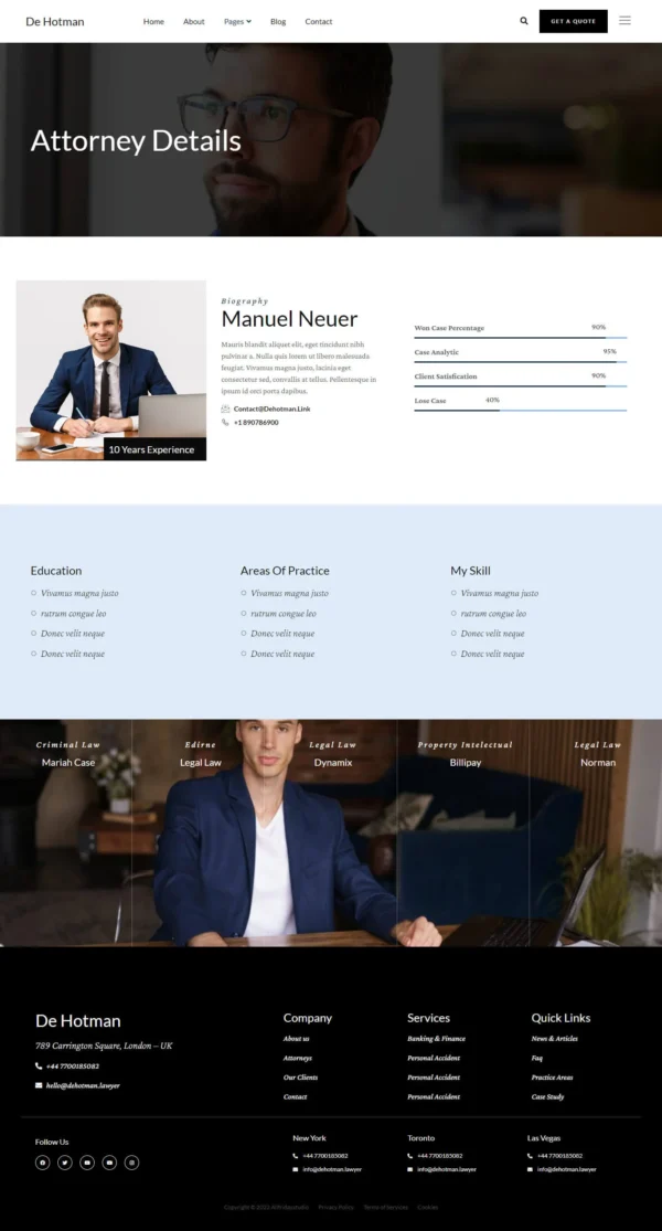 DeHotman - Laywer & Attorney Firm Website Design Package - Image 6