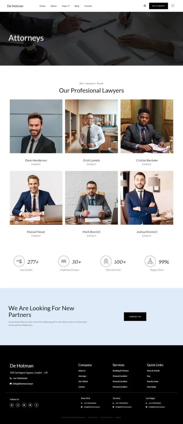 DeHotman - Laywer & Attorney Firm Website Design Package - Image 3