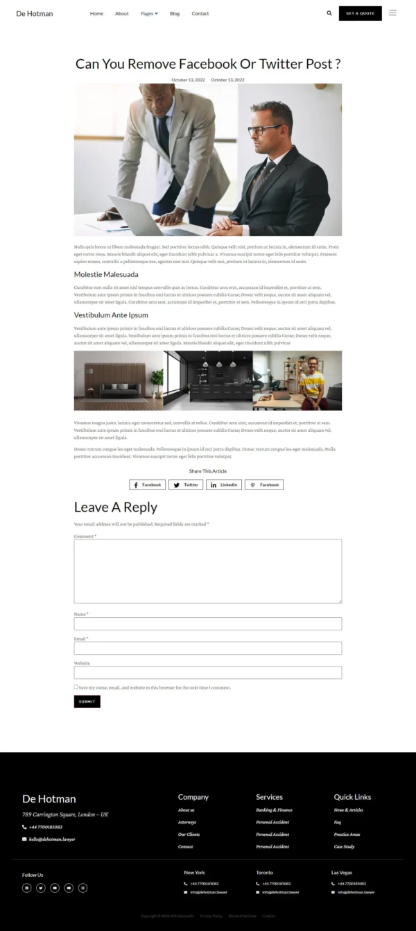 DeHotman - Laywer & Attorney Firm Website Design Package - Image 5